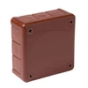Tuščia ant paviršiaus montuojama dėžutė su 12 įvadų VIPLAST VP-41 RUDA IP55 98x98x42mm 041-02