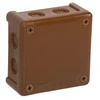 Tuščia ant paviršiaus montuojama dėžutė su 8 įvadais VIPLAST VP-42 RUDA IP55 98x98x42mm 042-02