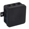 Tuščia ant paviršiaus montuojama dėžutė su 12 įvadų VIPLAST V5 click Juodas IP54 75x75x41mm 035-05