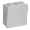 Tuščia ant paviršiaus montuojama dėžutė su 6 įvadais VIPLAST VP-02 click Baltas IP55 86x86x40mm 002-01