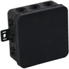 Tuščia ant paviršiaus montuojama dėžutė su 12 įvadų VIPLAST V6 click Juodas IP54 85x85x41mm 036-05