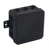 Tuščia ant paviršiaus montuojama dėžutė su 12 įvadų VIPLAST V5 click Juodas IP54 75x75x41mm 035-05