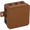 Tuščia ant paviršiaus montuojama dėžutė su 12 įvadų VIPLAST V5 click RUDA IP54 75x75x41mm 035-02