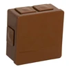 Tuščia ant paviršiaus montuojama dėžutė su 6 įvadais VIPLAST VP-02 click RUDA IP55 86x86x40mm 002-02