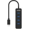 Unitek H1117B USB-C šakotuvas, 4 USB 3.1 prievadai, aktyvus, 10 W