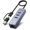 Unitek šakotuvas USB C 4w1 Ethernet 3xUSB 5 Gbps su adapteriu