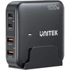 Unitek Įkroviklis rašomasis stalas GaN 100W 2xUSB-A 2xUSB-C juoda