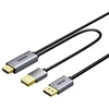 Unitek HDMI į DisplayPort 4K laidas su USB-A maitinimo šaltiniu | 4K@60Hz | HDR | 1,8 m