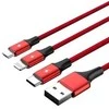 UNITEK USB 3IN1 įkrovimo laidas (C, Lightning, MUSB)