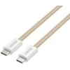 Unitek USB C PD 100W magnetiškai ištraukiamas laidas, smėlio spalvos, 1m