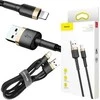 USB-A / Lightning iPhone Baseus Cafule CALKLF-BV1 KABELIS 100cm Apple 2.4A Juodas IR AUKSO PINTAS