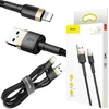 USB-A / Lightning iPhone Baseus Cafule CALKLF-BV1 KABELIS 100cm Apple 2.4A Juodas IR AUKSO PINTAS