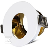 V-tac GU10 lemputės įmontuojamas rėmelis, apvalus, 80x42mm, baltos/aukso spalvos