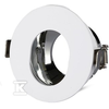 V-tac GU10 lemputės įmontuojamas rėmelis, apvalus, 80x42mm, baltos/chromo spalvos