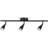 3 x 4,5W LED sieninis šviestuvas V-TAC, juodas, 3000K (šiltai balta)