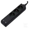 Ilgintuvas 3-vietis V-TAC, 2usb jungtys, 3G1.5MM2 X 1.5M, juodas