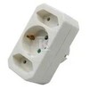 V-tac Trivietis lizdo adapteris, baltas, 2 jungtys su 2,5A, viena - 16A.