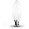 4W LED lemputė V-TAC E14, žvakės formos, matiniu stikliuku, (2700K) šiltai balta