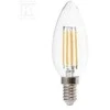 V-tac 6W LED filamentinė lemputė, E14, žvakės formos, skaidri, 3000K