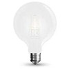 7W LED COG lemputė V-TAC, E27, G125, matiniu paviršiumi, 6400K