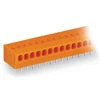 Wago 235-110/330-000 PCB gnybtų blokas, 10 kontaktų, oranžinis žingsnis, 3,81 mm 235-110/330-000