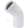 Wavin PP alkūnė 45 laipsnių Ø 50 mm, balta