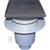 Lauko trapas su ketaus grotelėmis DN110.240x240mm.vertikalus(HL616.1/1)