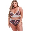 Baci - Pilkas Floral &amp; Lace Bra Set Q