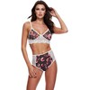Baci - Pilkas Floral &amp; Lace Bra Set S/M