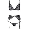 seksualus 2 dalių komplektas Bra Suspender Set L/XL