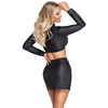 Top and Skirt juodas XL