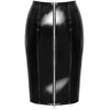 Vinyl Skirt Zip juodas S
