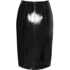 Vinyl Skirt Zip juodas S