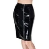 Vinyl Skirt Zip juodas XL