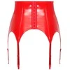Vinyl Suspender Straps red XL