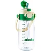 Akuku gertuvė su šiaudeliu 480ml pilkas žalia A0724