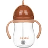 Akuku puodelis su šiaudeliu 280ml rudas A0729