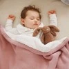 Purepower Babyono pledas medvilninis su flisu rožinis 1659/01