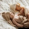 Monroe BabyOno rankšluostis su gobtuvu bambukinis 100x100 tamsiai kreminis 1553/06