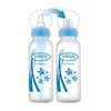 DR. BROWN'S buteliukas pereinamasis OPTIONS+ siauru kakleliu, mėlynas 250ml + silikoninis snapelis, SB8192-P3