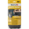 Medrull MEDICININĖS kaukės veidui (3 sluoksnių), 10 vnt., JUODOS