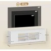 140 cm TV staliukas, TV komoda, 6 skyriai, 2 stiklinės lentynos, medžio drožlių plokštė, balta