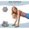 SPORTNOW 2 x 6kg hantelių rinkinys, šešiakampis dizainas, grindims saugus, neslystantis, pilkas