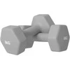 2 x 6kg hantelių rinkinys, šešiakampis dizainas, saugus grindims, neslystantis, pilkas SPORTNOW