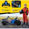 24V Elektrinis kartingas, Drift režimas, reguliuojama sėdynė, 5 taškų saugos diržas, muzikos funkcija, garso signalas, 6-12 metų Mėlynas