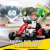 24V Elektrinis kartingas, drifto režimas, reguliuojama sėdynė, 5 taškų saugos diržas, muzikos funkcija, signalas, 6-12 metų, raudonas