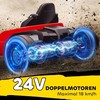 24V Elektrinis kartingas, drifto režimas, reguliuojama sėdynė, 5 taškų saugos diržas, muzikos funkcija, signalas, 6-12 metų, raudonas