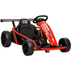 24V elektrinis kartingas važinėti ir drifto, nailoniniai ratai, saugos diržas, garsinis signalas, muzika 8-12 metų vaikams, raudonas