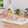8-in-1 vidaus laipynė vaikams, princesės dizainas, čiuožykla, rampa, arka, medinė