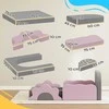 AIYAPLAY 12 dalių putplasčio blokelių rinkinys laipiojimui, statymui, ropojimui, vidaus žaidimų kilimėliai su velvetiniu užvalkalu, pilka+rožinė